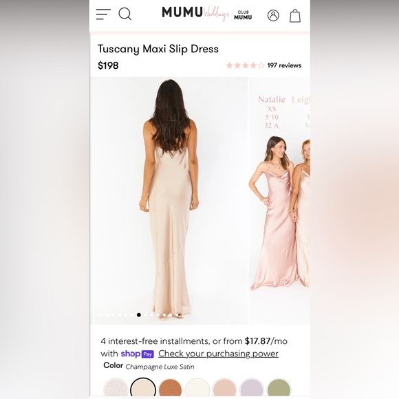 Selling this Show Me Your MuMu bridesmaid dress. Champagne. Price: $60 - Picture 2 of 8